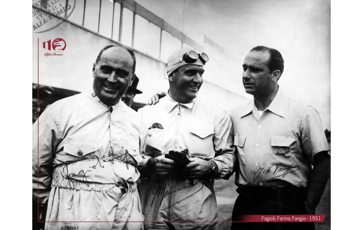 Fagioli, Farina, Fangio---1951